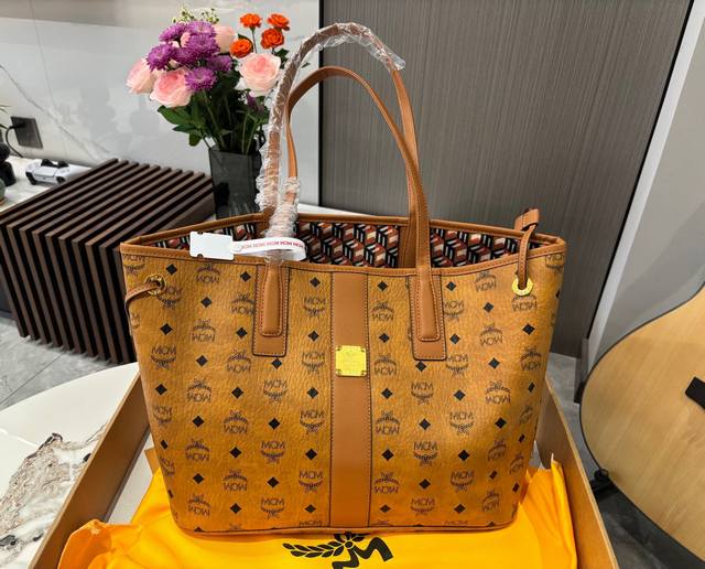 Upgraded version with box Mcm mother-daughter tote bag classic shopping bag buy