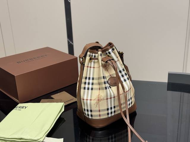 No box. Size: 21.28cm. Burberry | Super cute bucket bag~ Available in multiple c