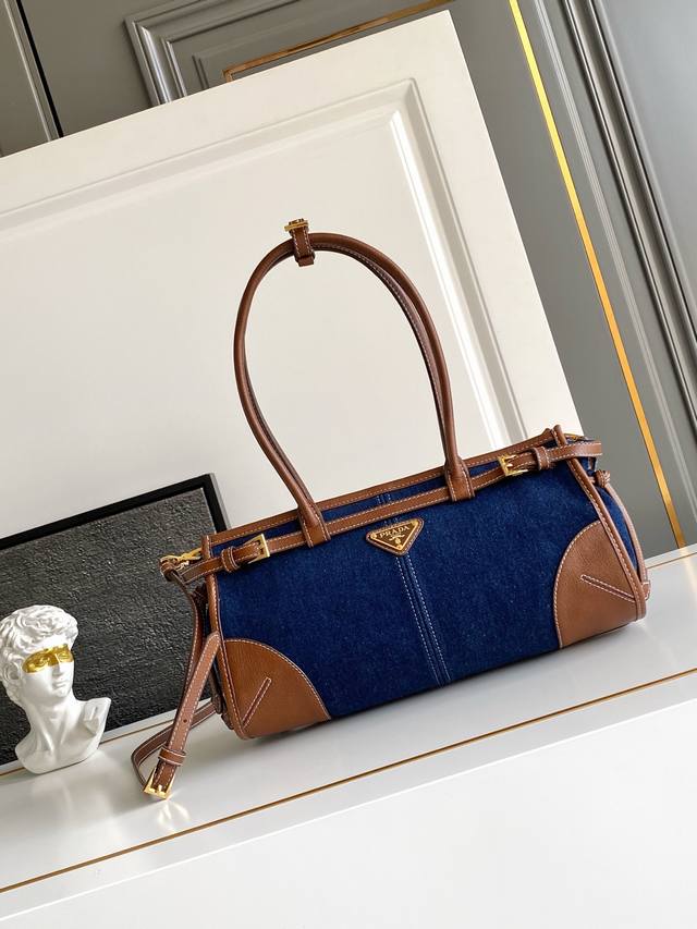 Lussolf New Denim Handbag with Cowhide and Leather. This new denim handbag/cross