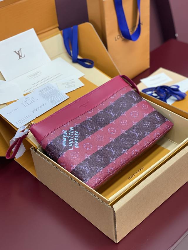 Factory Price p Upgraded Version M11545 Purple Stripes! Pochette Voyage Souple