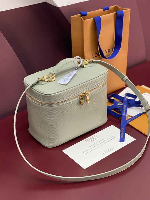 Factory Price p M25857 Light Green Large! New Seasonal Nice Nano Cosmetic Bag w