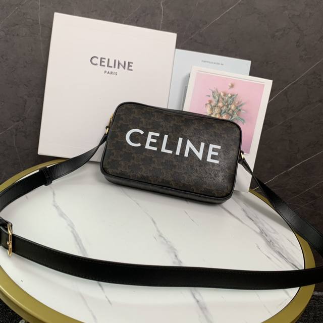 Authentic Celine Camera Bag, Unisex, Style No.: 194502, Floral Material, Size: