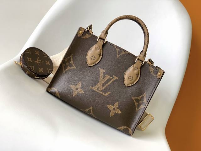 Top-tier original M46373 This Onthego small handbag combines Monogram and Monogr