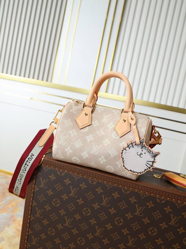 Top-tier original single item, 163 variant chip, M15151 Cat Speedy Pillow Bag/S