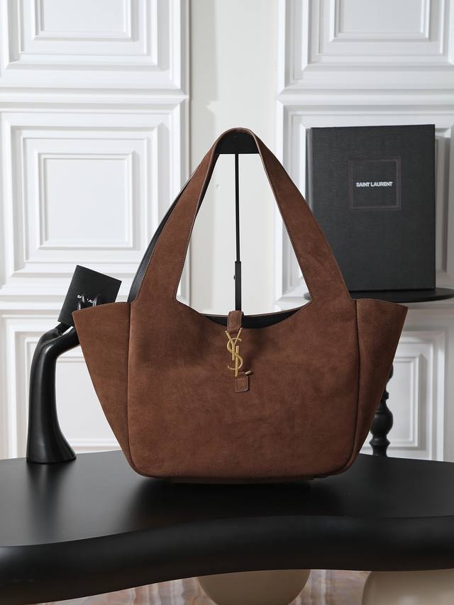 Coffee Suede with Gold Buckle Original Factory Authentic High-Gloss Suede Bea_N