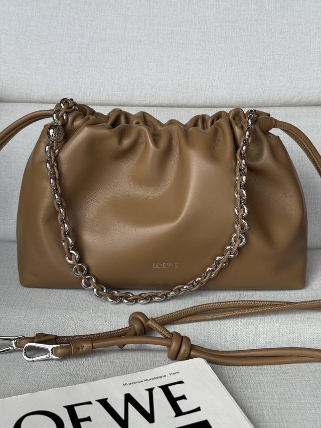 Original Leather 1774 Matching Metal Chain + 1 Long Shoulder Strap Mocha Soft N