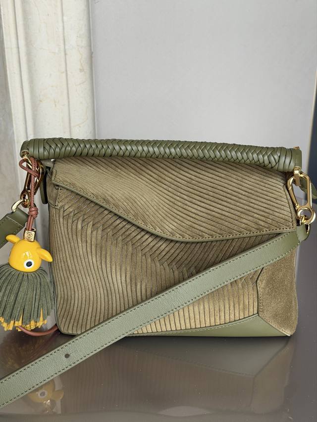 Original Leather Olive Green Small Calfskin Puzzle Handbag 3001A+ The Puzzle ha