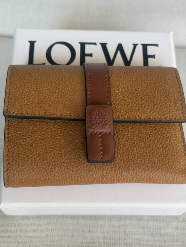 Original Leather Soft Grained Calfskin Small Straight Wallet X3 Caramel Color C