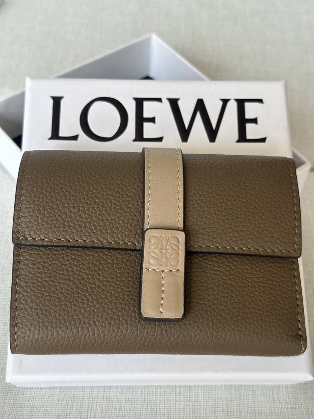 Original Leather Soft Grained Calfskin Small Straight Wallet X3 Grey Contrast S