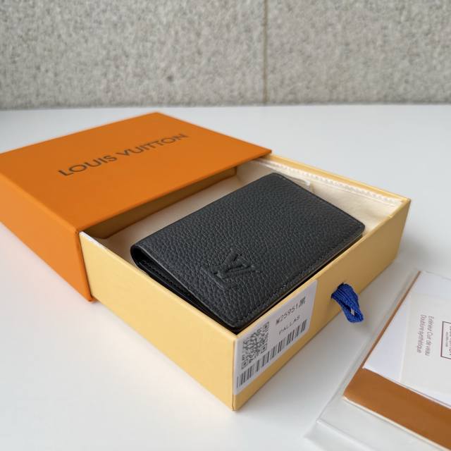 Authentic Grade Top-Tier Original M25951 Black Image Card Holder with Waxed Lea