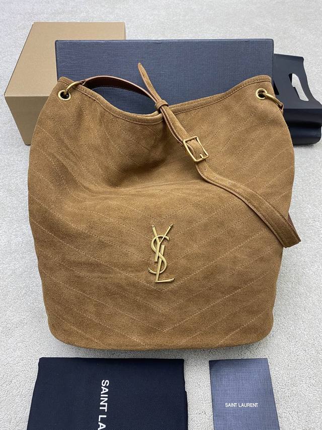 Original Leather New Niki Suede Underarm Bucket Bag! A stunning caramel baritone