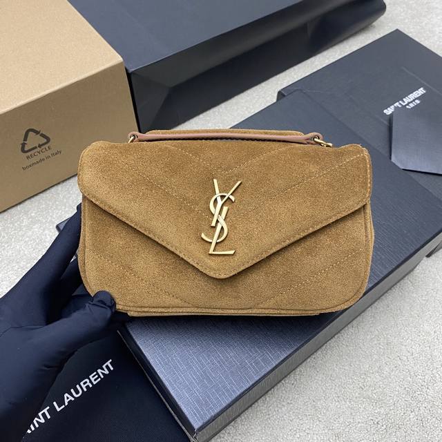 Original Leather Caramel Frosted Gold 2025 Autumn/Winter New Loulou Mini Bag, e