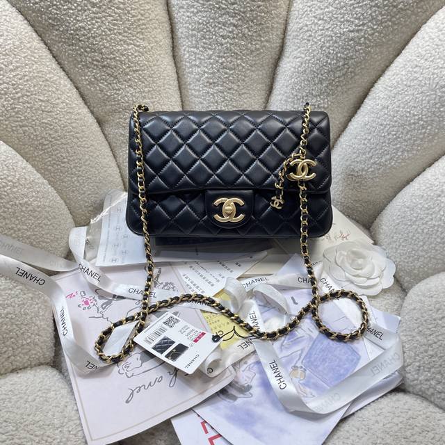 Small Medium Large 23Cm, 25B Exquisite double C buckle Cf series As5756 Lambskin