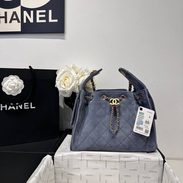 25C Green Deer Leather Hip Hop Bag Chanel Hobo Shoulder Bag, Small Size Vintage