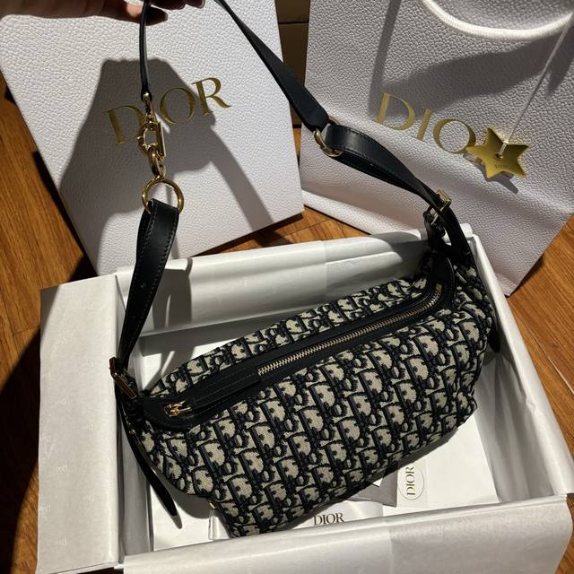 Small D-Journey Handbag, Blue, Oblique Print Fabric, Item Number: M2416Utzq_M92