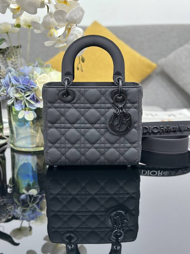 Lady Dior My Four-Compartment Badge Style, crafted from matte calfskin leather a