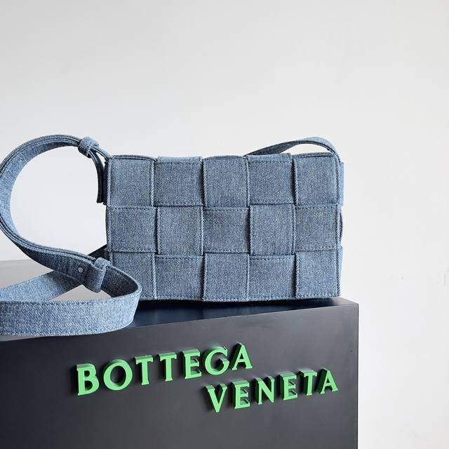 Bv New Cassette Denim Woven Pillow Bag. The new denim color is absolutely gorgeo