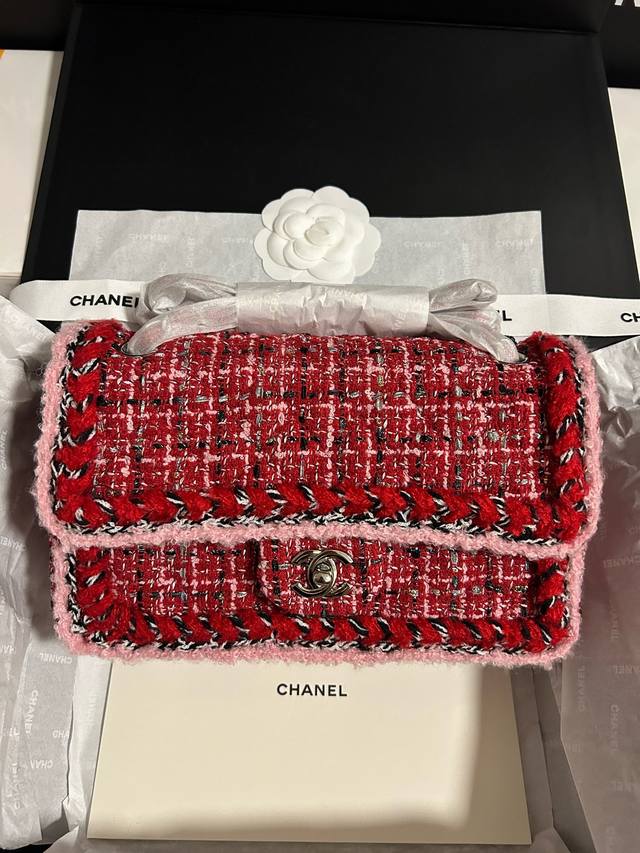 Top-quality original Chanel 25C runway style red tweed ribbon CF (cf) available