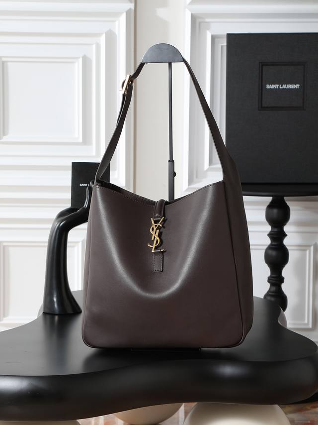 Coffee-colored Original leather, packaging not included Le 5A7_Large smooth lea