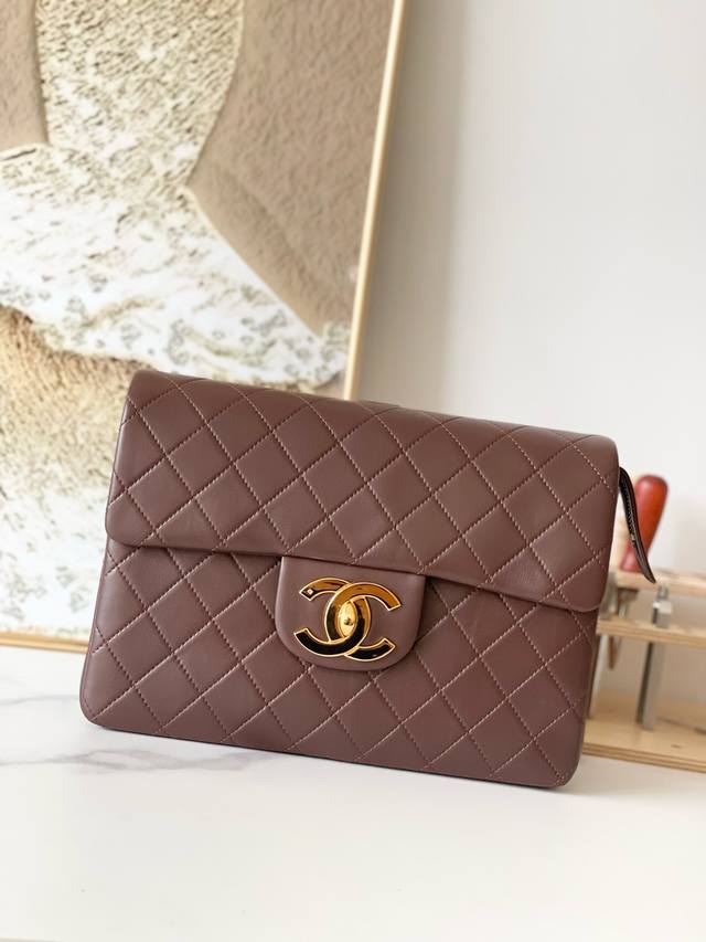 Chanel Vintage Victoria Beckham Backpack, Limited Edition, Lambskin Brown Chanel