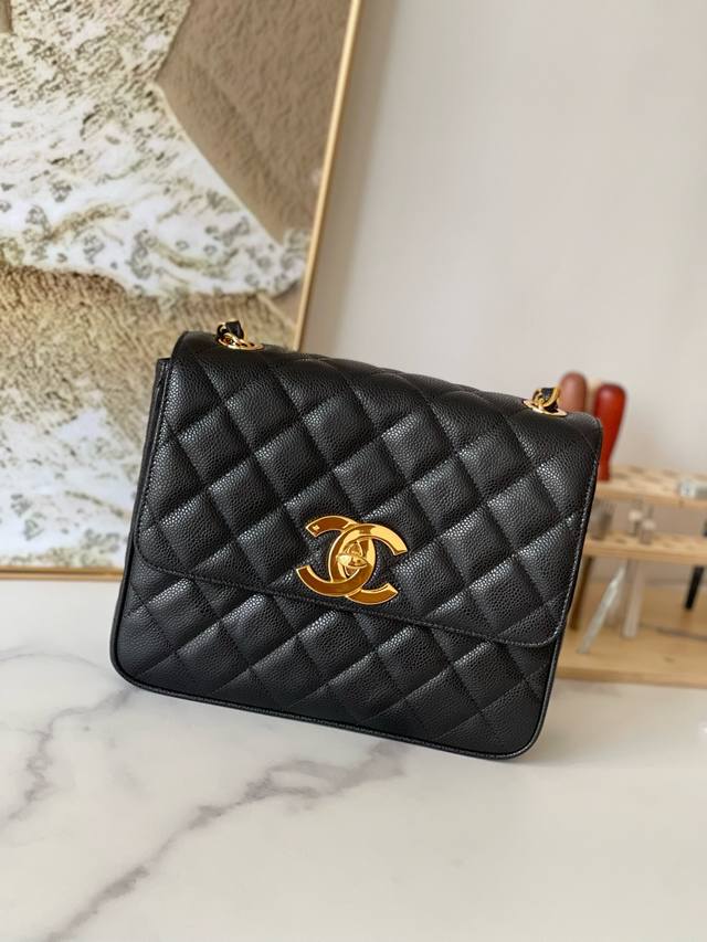 Victoria Beckham's Black Ball Pattern Bag In Stock Chanel Vintage Rare Gold Buc