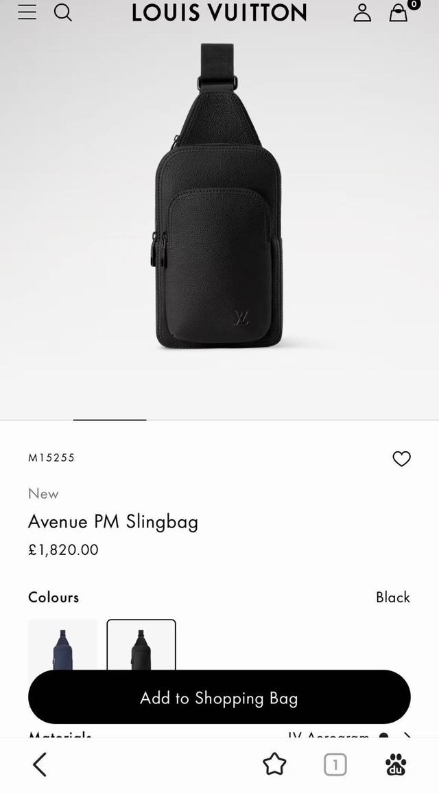 163C01 Top-grade original single-piece leather with chip, M15255 black 15269 blu