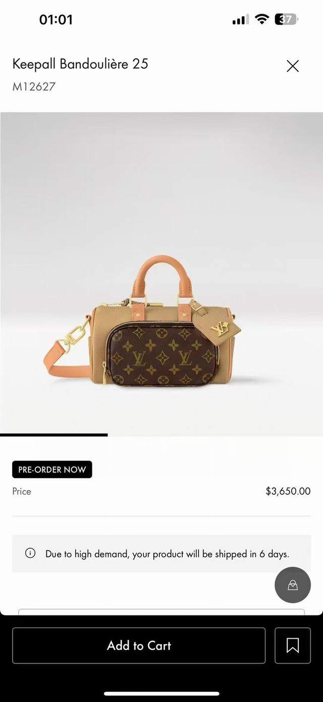 Dynamic 163 Top-tier original M12627 This Keepal Bandouliere 25 handbag features