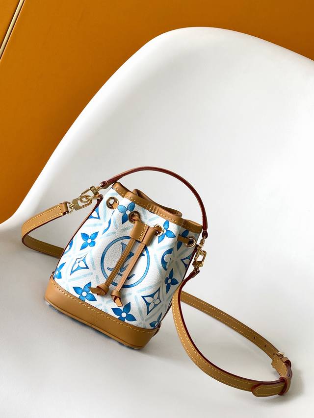 Top-tier original M83620 Blue Bucket Bag. The LV By The Pool series introduces t