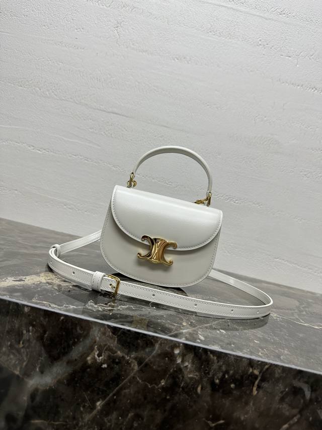 Authentic Product Upgraded All-Steel Hardware Besace Triomphe Mini Hand-Rolled