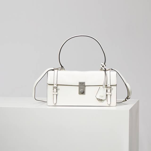 Premium Original Factory 25Ss Spring/Summer New Pen Holder Bag 1Bn026 White Sma