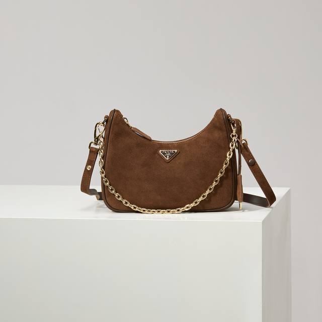 Premium Original Suede Hobo1Bc204 Matte Brown Handbag/Shoulder Bag/Crossbody Bag