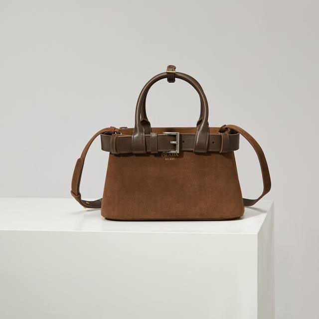 Premium Original New Women's Handbag 1Ba418 Matte Brown Small Size This women's