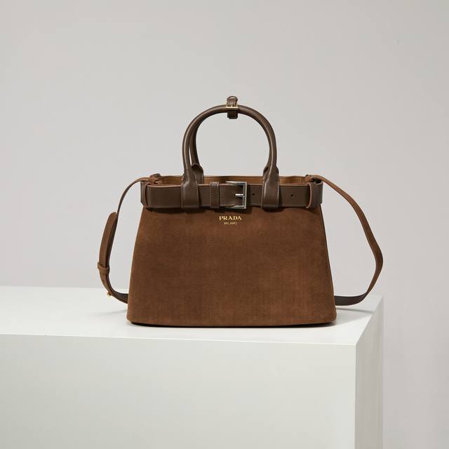 Premium Original New Women's Handbag 1Ba434 Matte Brown Large Size This women's