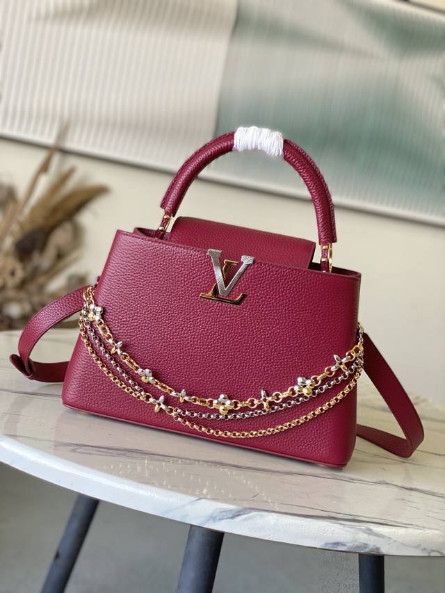 Factory Price p Premium Original Leather M27034 M48865 Burgundy Infinity Chain