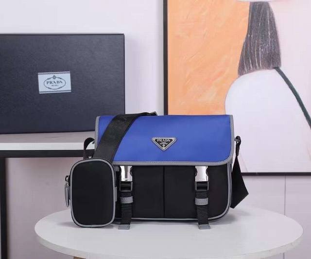 New Color 2Vd769B Original Quality This nylon flap handbag features classic Saff