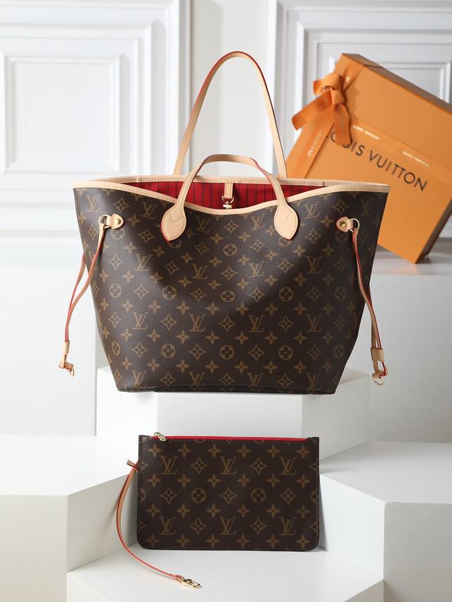 Top-tier original, dynamic code-changing chip M41177 Monogram Red. Neverfull Me