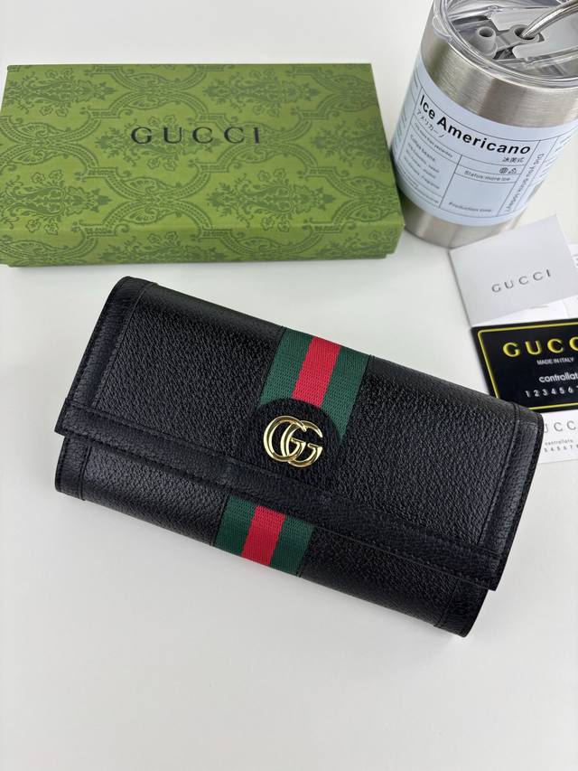 Guccl official website synchronized new arrival! Ophidia series ~ bi-fold long w