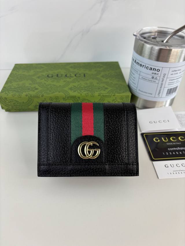 New arrival from Gucci official website! Ophidia series short cardholder/wallet