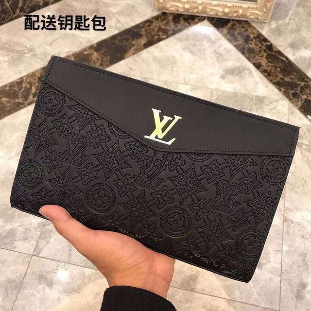 Newly launched luxury LV men's handbag, made of premium platinum-grade imported