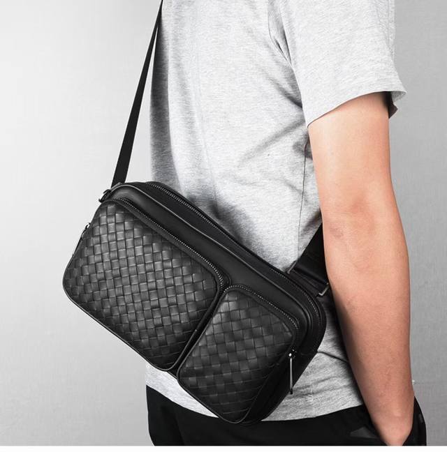 Bv All-Season Versatile Crossbody Bag, Small Backpack, Men's Shoulder Bag, Woven