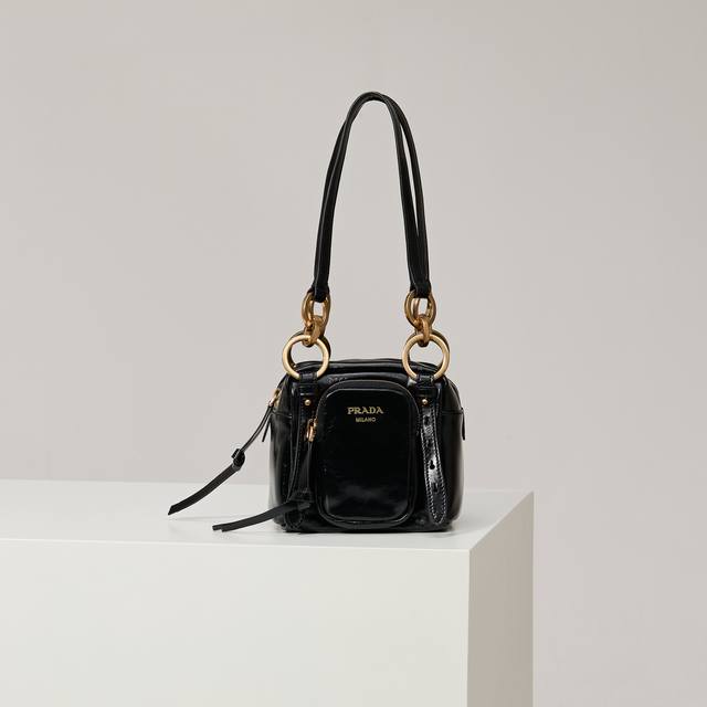 Premium Original New Small Vintage Leather Handbag 1Bb137 Black Original Leathe