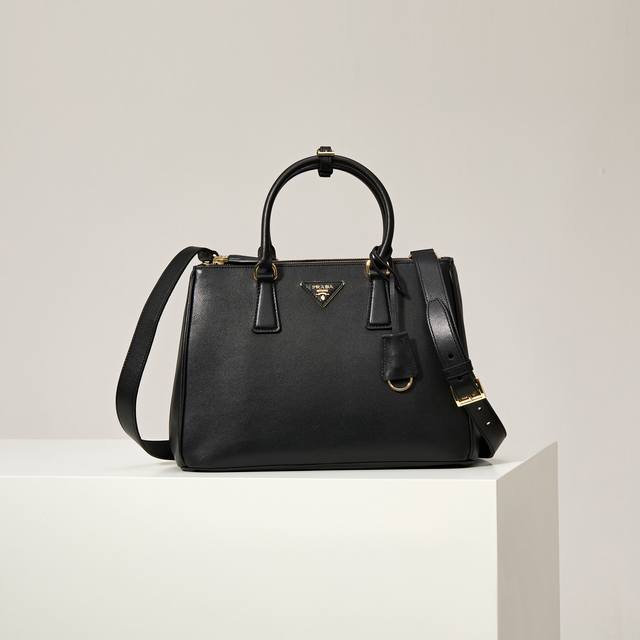 Premium Original Model: 1Ba274 New Black Plain Leather Saffiano Bag, Original Q
