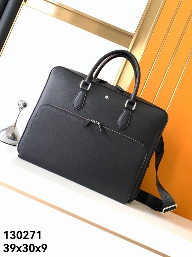 Model: 130271# Black, premium-grade cowhide leather, Montblanc's Masterpiece Co