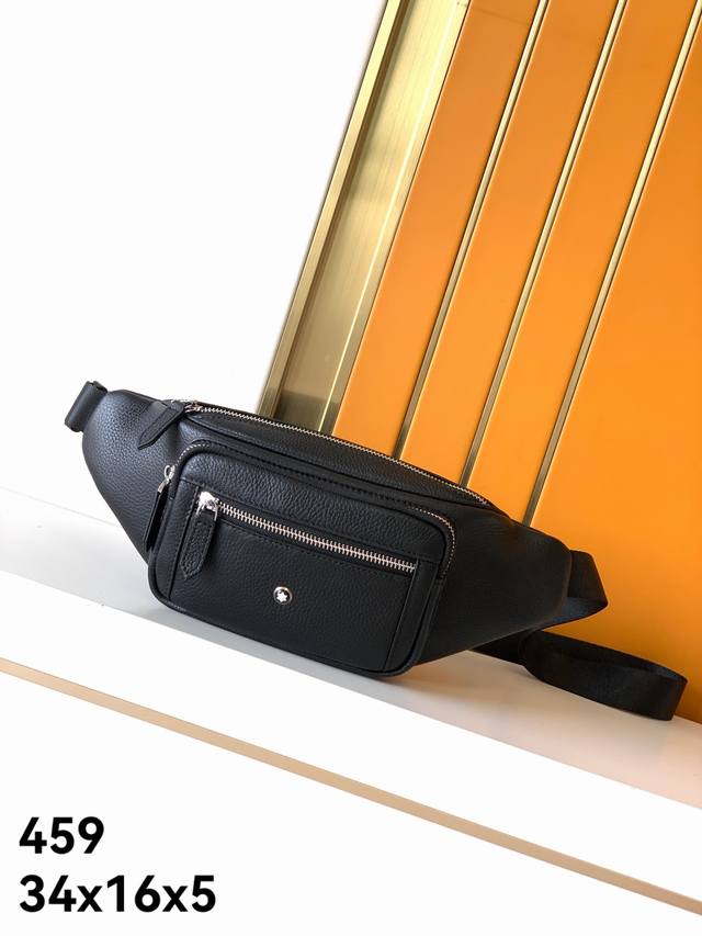 Waist Bag Model: New 459# Top-grade original Wanbao lychee-patterned calfskin,