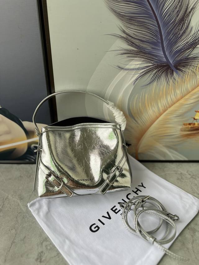 Top-tier original single new Givenchy Voyou shoulder bag (Nano) with detachable