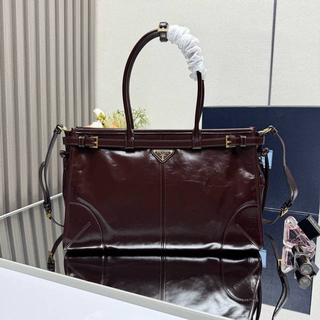 Top-quality original Lussolf oil-waxed leather 1Ba433 Large size handbag/crossbo