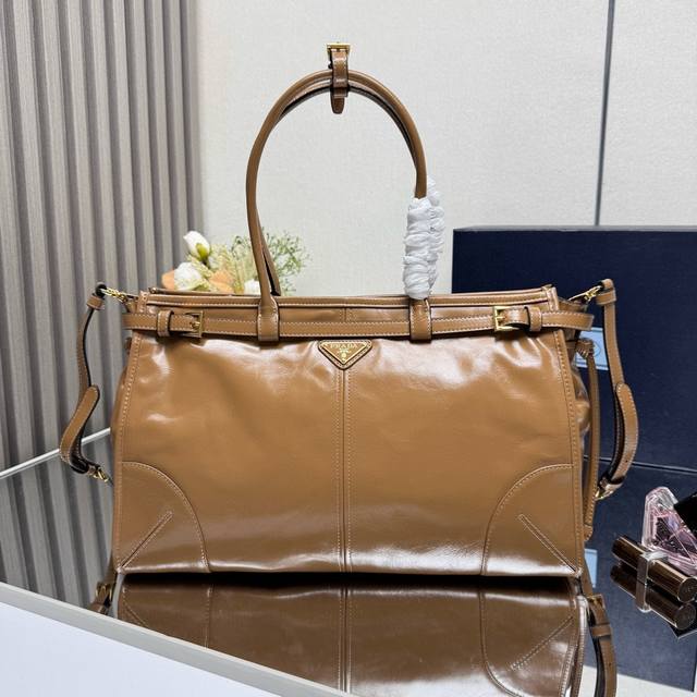 Top-quality original Lussolf oil-waxed leather 1Ba433 Large size handbag/crossbo