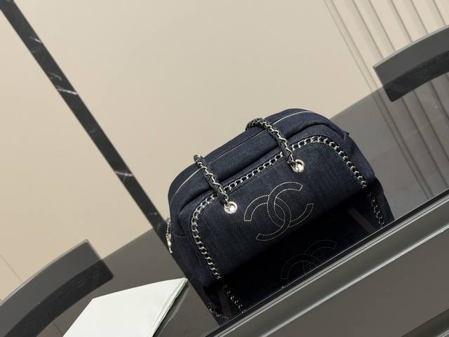 No Box Size: 34.18Cm Chanel Denim Bowling Bag Get it! Get it! This year's bowlin