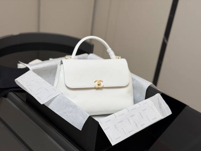 Comes with a folding box Chanel 1 25S runway style briefcase with handle This C