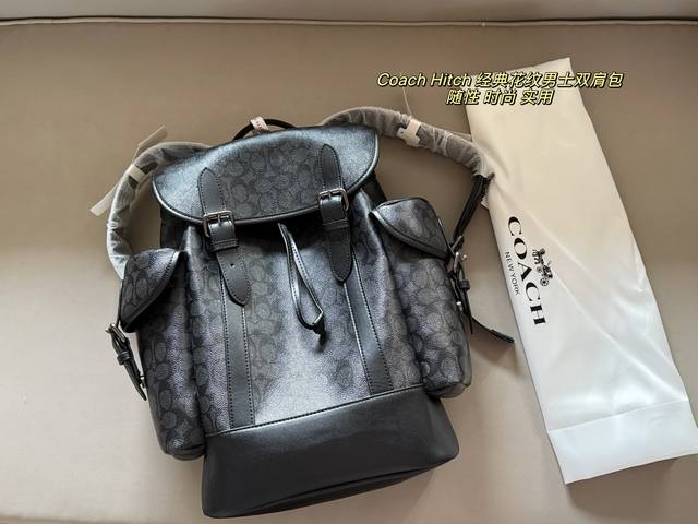 No box Size: 30*42Cm Coach Hitch Classic Men's Backpack Extra large capacity Can